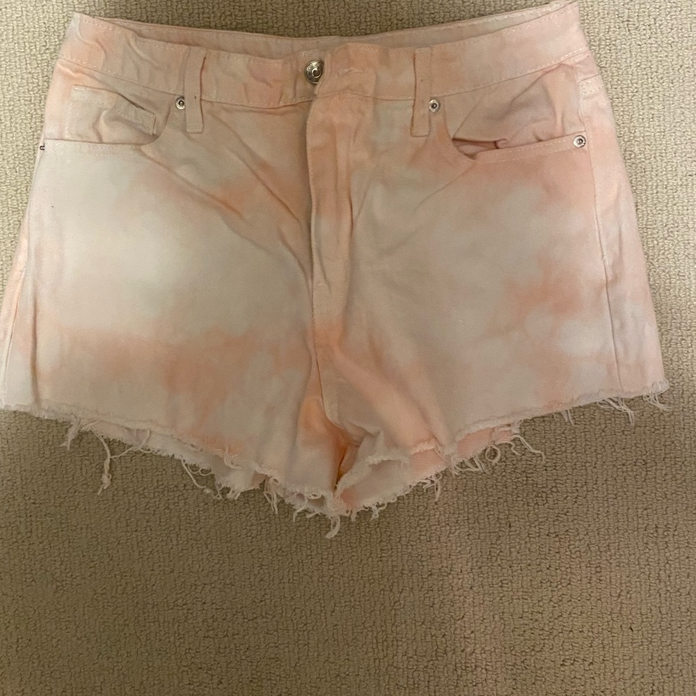 Forever 21 Peach and Cream Jean Shorts